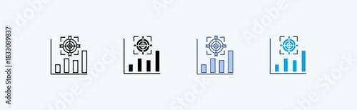 Target Multiple Icon Illustration Vector