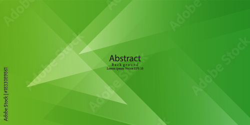 Modern Abstract Green Geometric Background with Overlapping Transparent Triangles