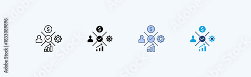 Scorecard Multiple Icon Illustration Vector