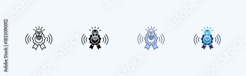 Brand Awareness Multiple Icon Illustration Vector