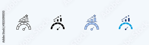 Performance Improvement Multiple Icon Illustration Vector