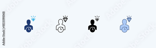 Lifetime Value Multiple Icon Illustration Vector