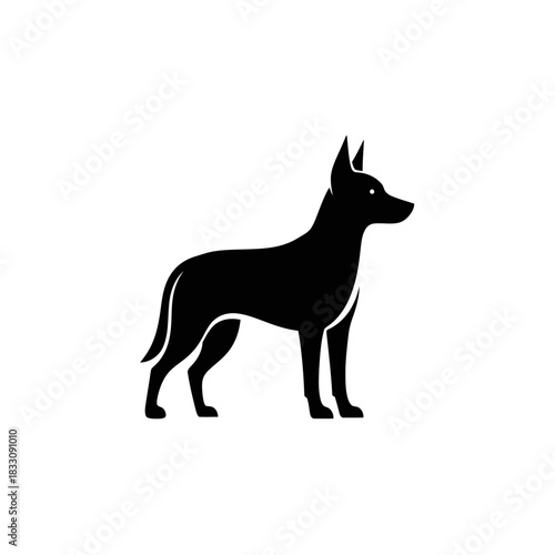 black silhouette of a dog