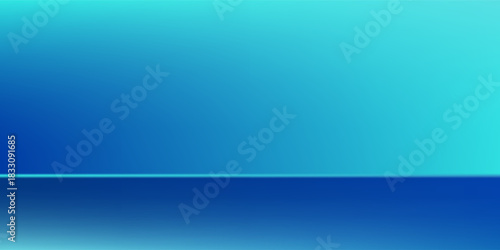 Modern blue-green gradient studio room, abstract background pattern, walls and floor reflect neon lights, dark tones abstract