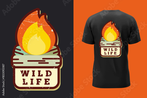 Wild Life Fire Emblem Graphic Design