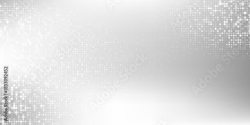 Vector dot abstract mesh foil background with metal mirror texture. Chrome gradient surface art simple