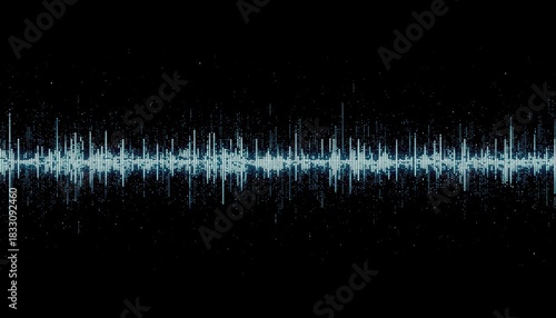 Sound wave visualization on black background visual representation of audio wave s intricate patterns against stark black backdrop