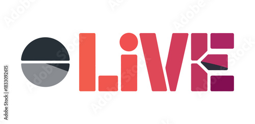 The modern, abstract logo displays the word "LIVE" in colorful, segmented typography against a white background.