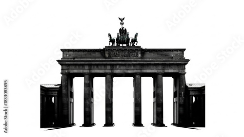 Brandenburg gate in berlin germany showcasing its neoclassical architecture and quadriga sculpture on top
