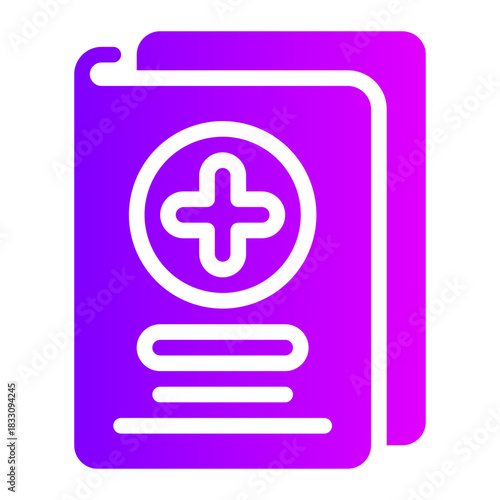 medical report gradient icon