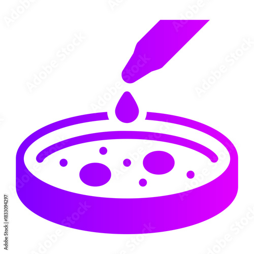 petri dish gradient icon
