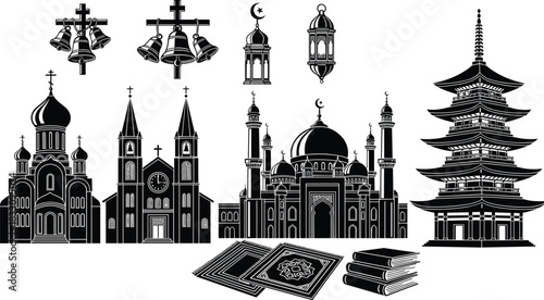 Historic architecture of St Nicholas Cathedral in Prague, Czech Republic, featuring its iconic dome and tower against the city sky