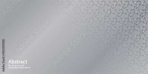 Silver Diamond Plate Abstract Background Industrial Metal Texture Pattern. Modern creative trendy design in vector illustration