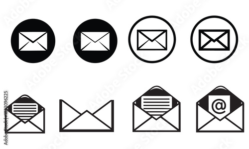 Email and Contact Icons Collection – Mail, Message, Phone & Communication Symbols
