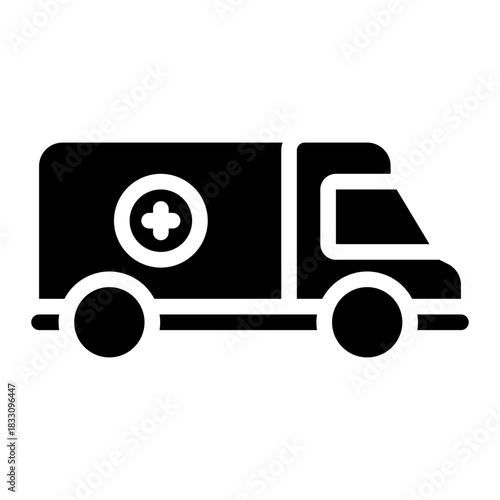 ambulance glyph icon