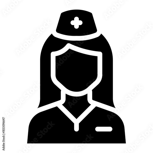 nurse glyph icon