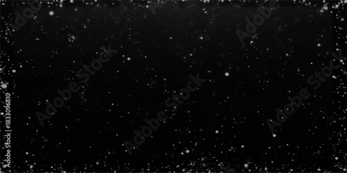 Dark sky with rain drops on a black abstract background like the universe filled with particles