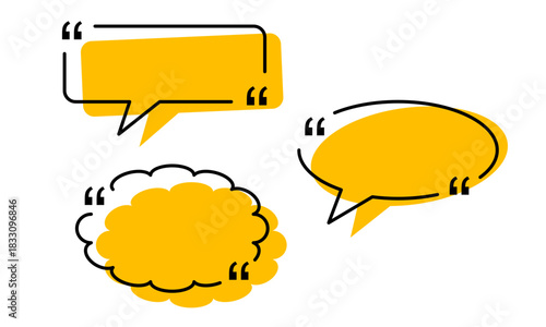 set of comic speech bubbles for talk concept 
