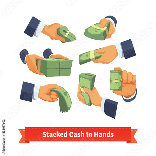 set of business cards