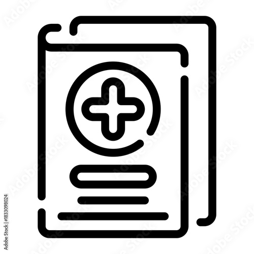 medical report line icon