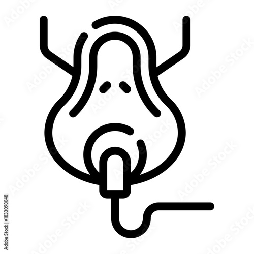 oxygen mask line icon