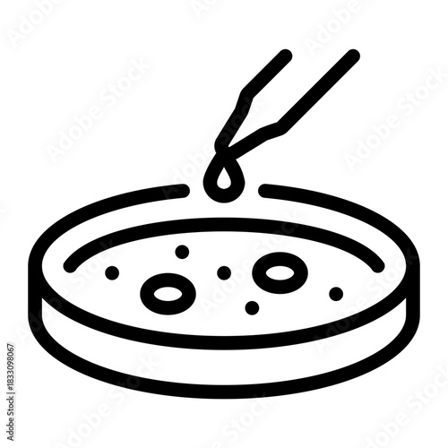 petri dish line icon
