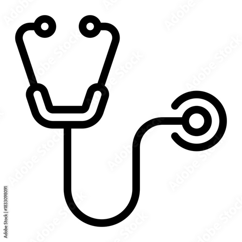stethoscope line icon