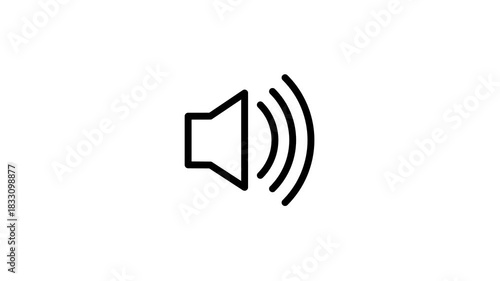 Minimalist Speaker Icon Muting and Unmuting Animation.