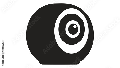 Modern smart baby camera icon representing infant monitoring technology for connected homes and parental peace of mind