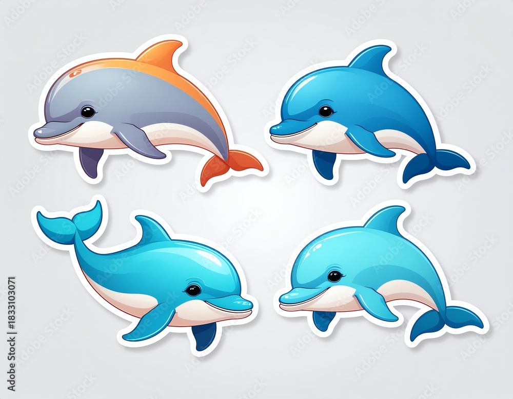 Naklejka premium dolphin sticker for kids