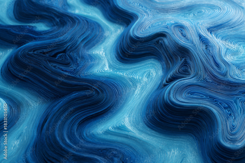 Fototapeta premium abstract swirling blue lines create a dynamic organic texture