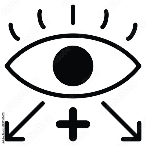 Hyperopia Icon Line Vector Illustration