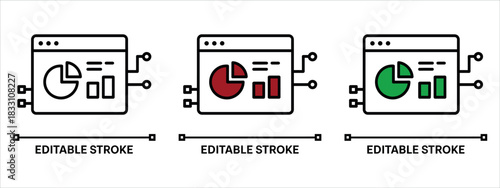 Analyze financial performance using modern data analytics dashboard for business insights and growth, showing pie charts and bar graphs for presentations.