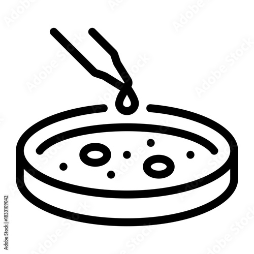petri dish line icon