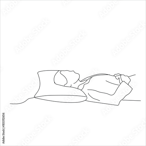 a woman are sleeping on a pillow with their hands under their heads. 