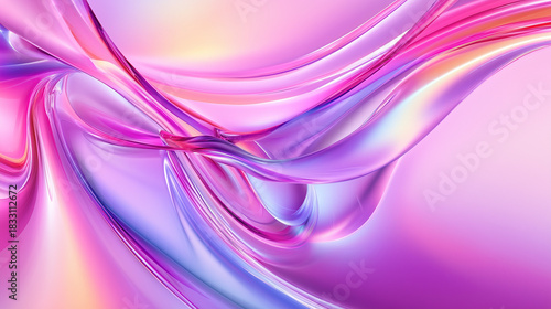 An abstract pink background with glowing neon lines, creating a vibrant and futuristic visual effect