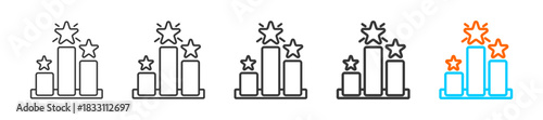 ranking icon set multiple style collection	