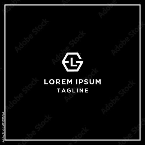 gl or lg hexagon logo