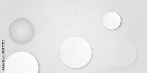 Abstract vector background with circles. white abstract background with realistic circles.  white circles of different sizes. Design for poster, brochure, flyer, banner template, book cover, wallpaper