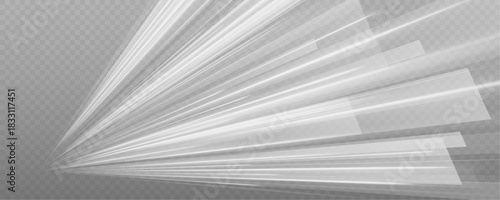 A swift ribbon of frosty light bends through the darkness. Sparkling particles swirl gently around its curve. The trail forms a glowing wave of cold motion.