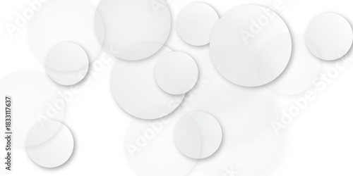 Abstract vector background with circles. white abstract background with realistic circles.  white circles of different sizes. Design for poster, brochure, flyer, banner template, book cover, wallpaper