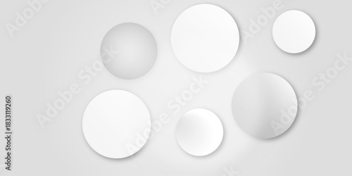 Abstract vector background with circles. white abstract background with realistic circles.  white circles of different sizes. Design for poster, brochure, flyer, banner template, book cover, wallpaper