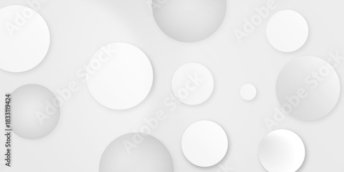Abstract vector background with circles. white abstract background with realistic circles.  white circles of different sizes. Design for poster, brochure, flyer, banner template, book cover, wallpaper