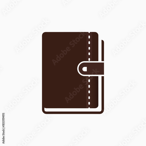 leather notebook cover vector icon