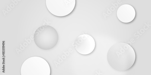 Abstract vector background with circles. white abstract background with realistic circles.  white circles of different sizes. Design for poster, brochure, flyer, banner template, book cover, wallpaper