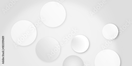 Abstract vector background with circles. white abstract background with realistic circles.  white circles of different sizes. Design for poster, brochure, flyer, banner template, book cover, wallpaper
