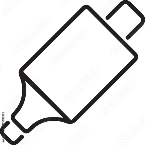 Car exhaust muffler icon for automotive use, Simple line-art illustration of a vehicle exhaust muffler, ideal for automotive repair, car parts catalogs, mechanical diagrams, or garage service themes.

