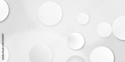 Abstract vector background with circles. white abstract background with realistic circles.  white circles of different sizes. Design for poster, brochure, flyer, banner template, book cover, wallpaper
