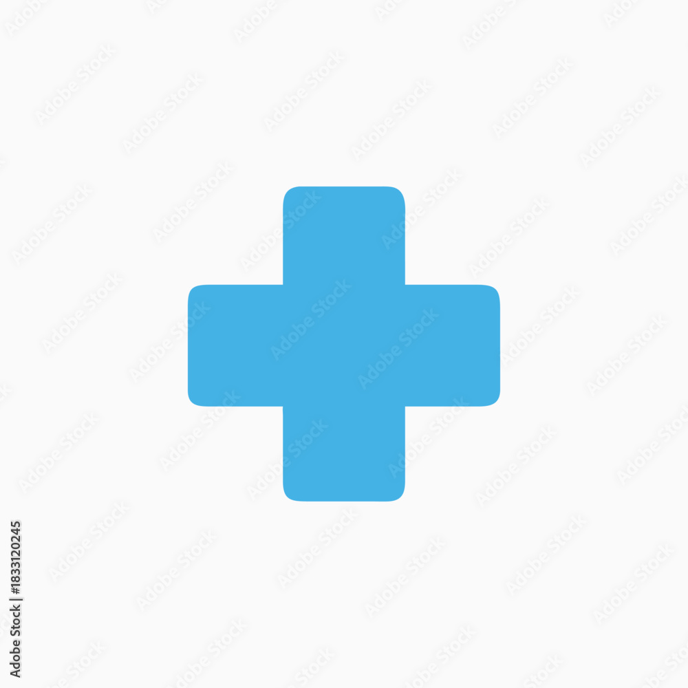 Fototapeta premium medical cross icon silhoutte vector template