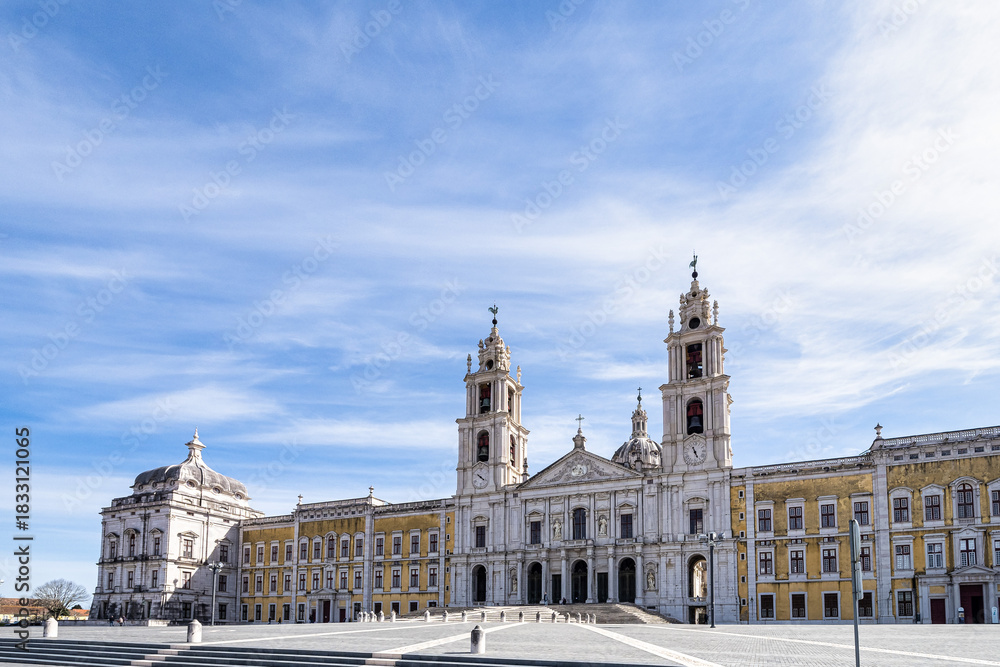 Fototapeta premium The Mafra National Palace is a monumental baroque and italianized palace-monastery in Mafra, Portugal.